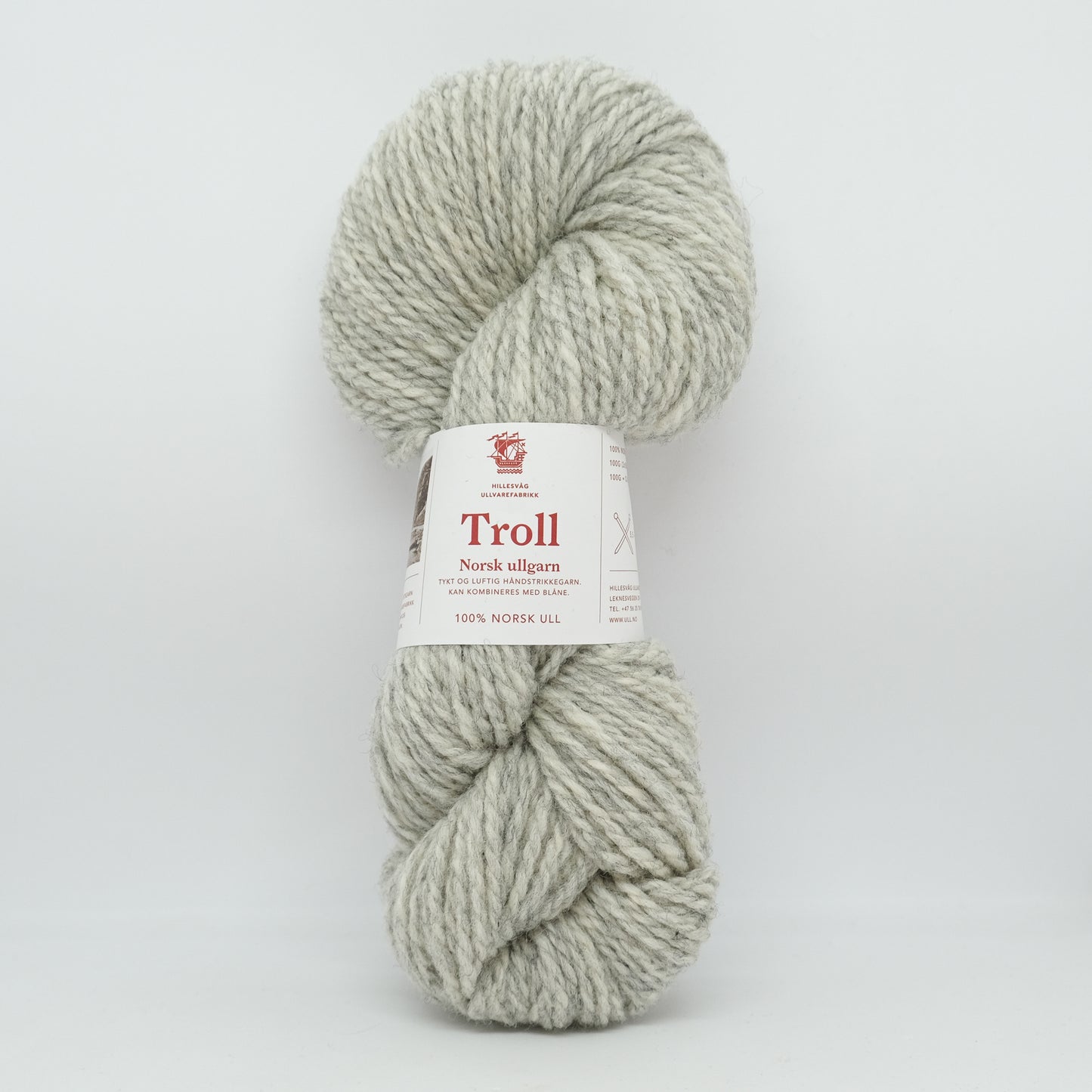 Hillesvåg Troll – 100 % norsk ull – 100 g ≈ 114 m