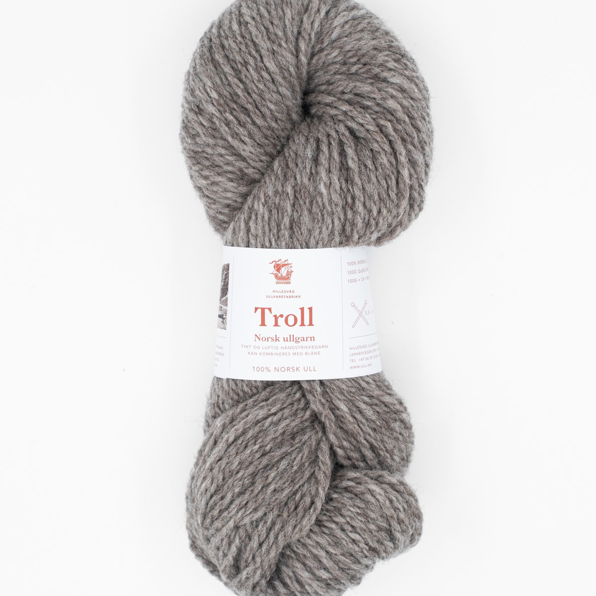 Hillesvåg Troll – 100 % norsk ull – 100 g ≈ 114 m