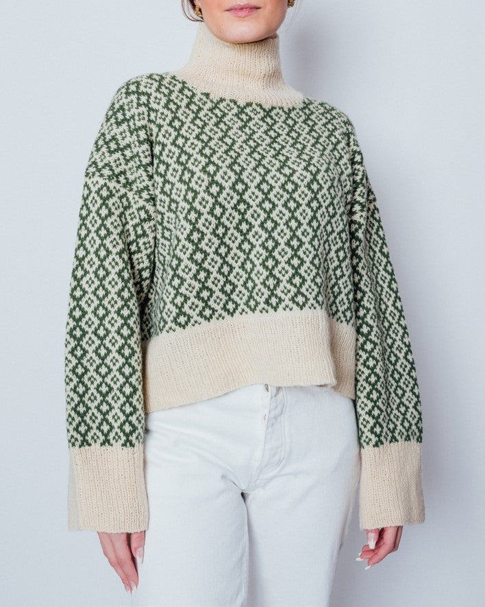 Trøje - boxy Færøysk damegenser | Navia | Strikkepakke