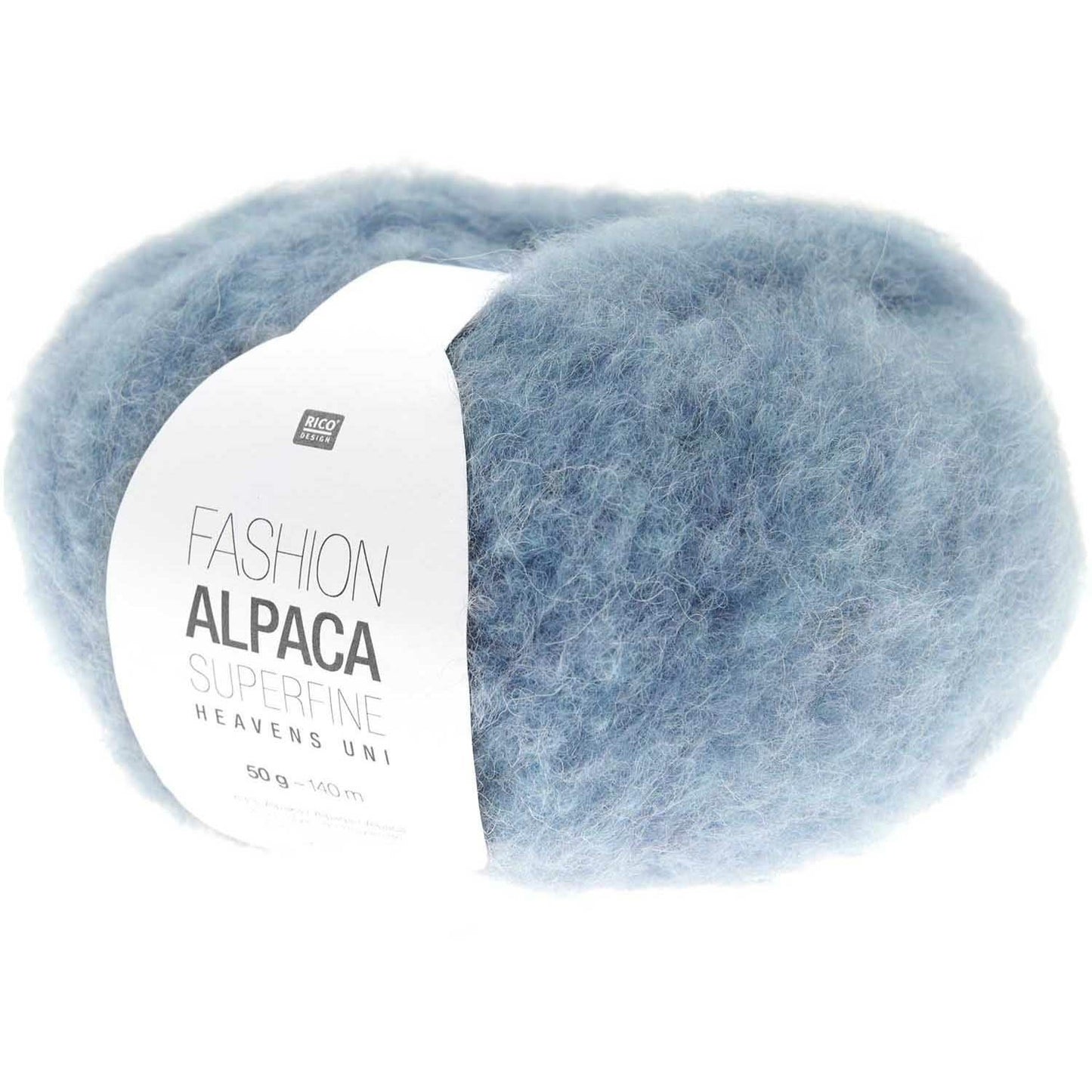 Rico Design Fashion Alpaca Superfine Heavens Uni - tykk, fluffy og myk alpakka - 50g nøste