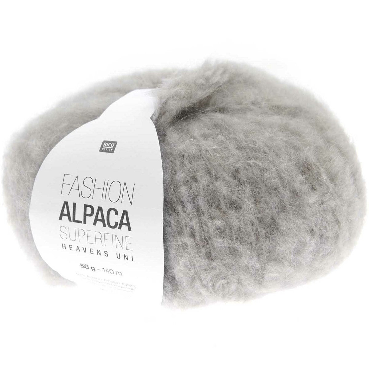 Rico Design Fashion Alpaca Superfine Heavens Uni - tykk, fluffy og myk alpakka - 50g nøste