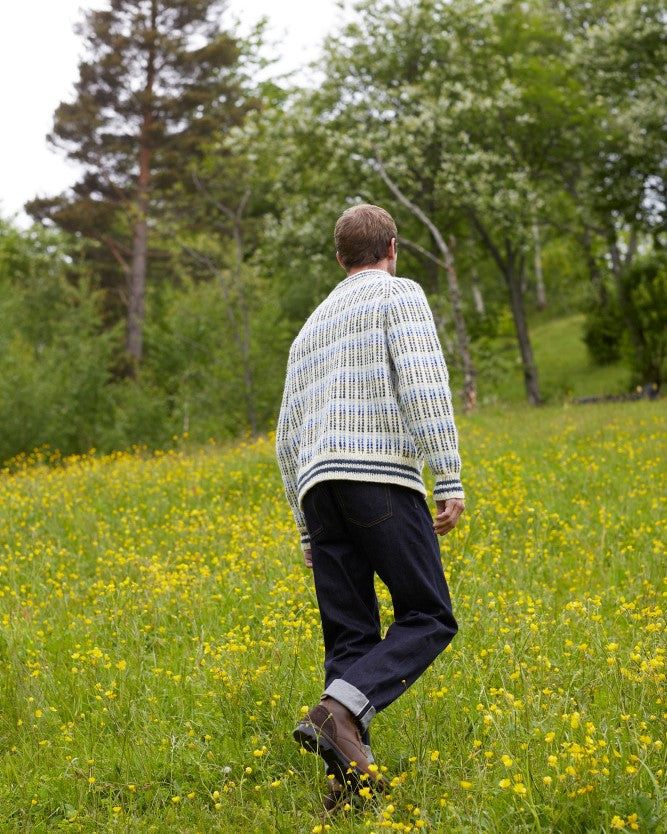 Bakkegenser til herre | Rauma | Strikkepakke