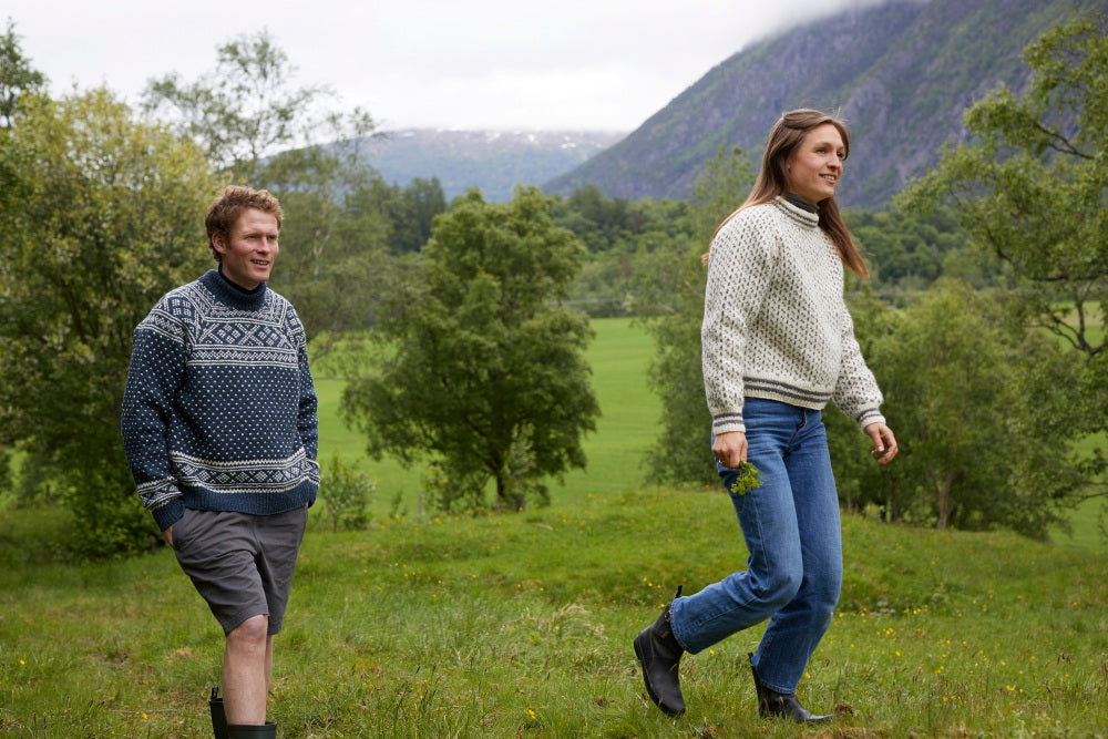 Setesdalgenser til herre | Rauma | Strikkepakke