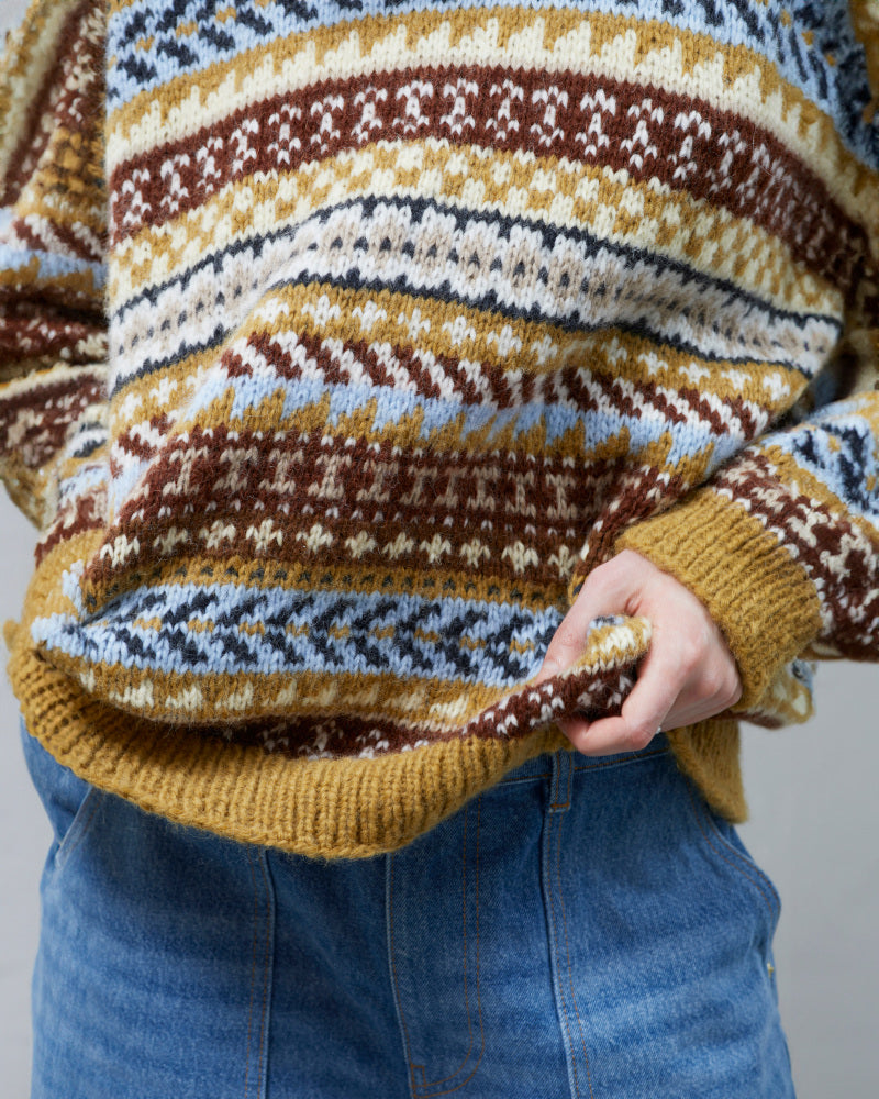 Birgittegenser - Alt 3 - Fargerik genser i puno | Rauma | Strikkepakke