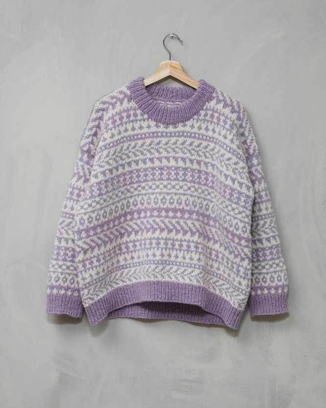 Birgittegenser - Alt 4 - mønstret genser i Puno | Rauma | Strikkepakke