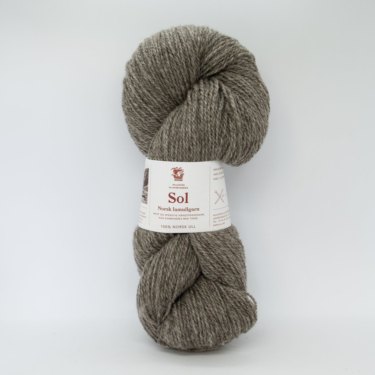 Hillesvåg Sol Lamullgarn – 100 % norsk lamull C1 Fin – 100 g/≈290 m