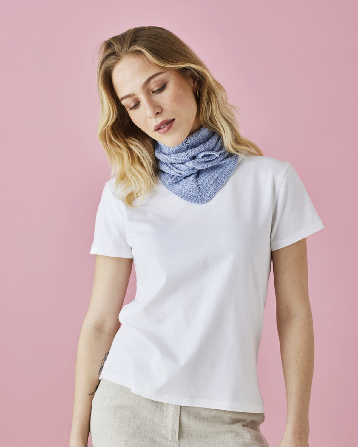 Skjerf med perlemønster | Permin | Strikkepakke