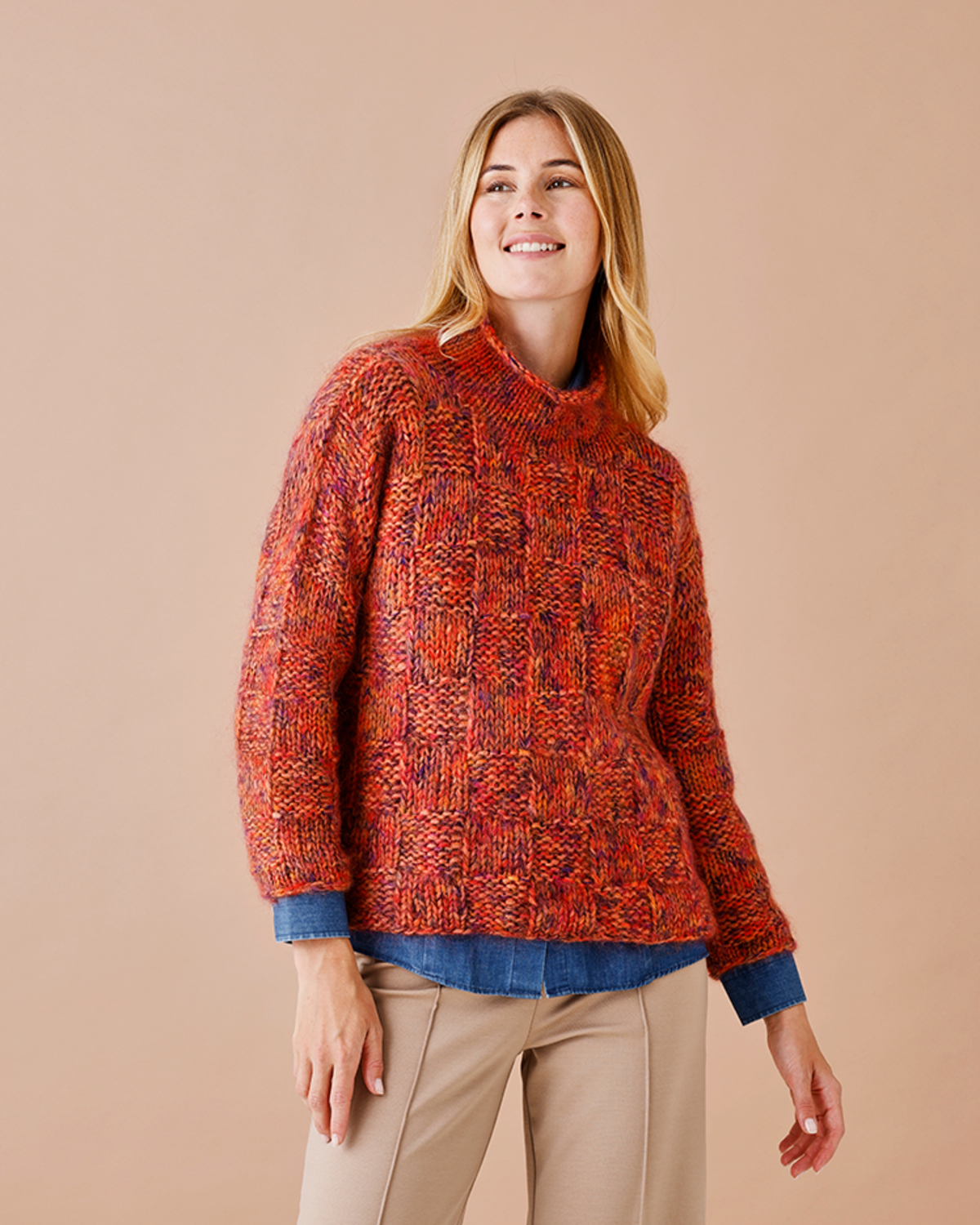 Chunky rett/vrang genser. Art. 8962120