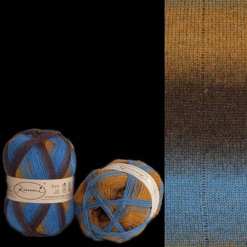 Kauni Effektgarn 8/2 – 100 % ull - flerfarget effektgarn - 130-150 g ≈ ca. 400 m