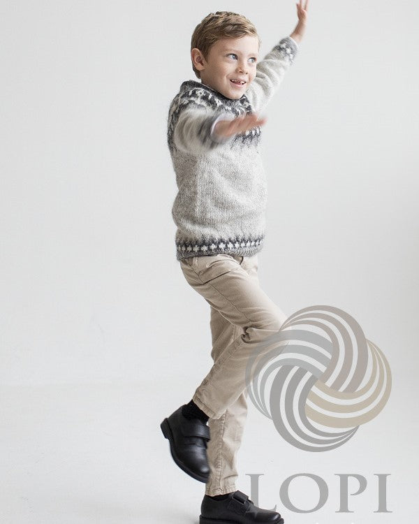 Kastali barnegenser i lettlopi | Ístex | Strikkepakke