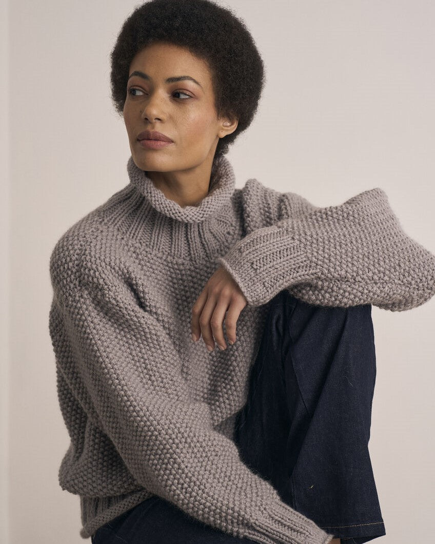 Watton genser i chunky wool | Mode Rowan | Strikkepakke