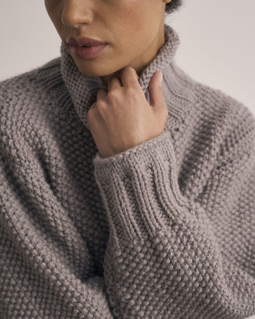 Watton genser i chunky wool | Mode Rowan | Strikkepakke