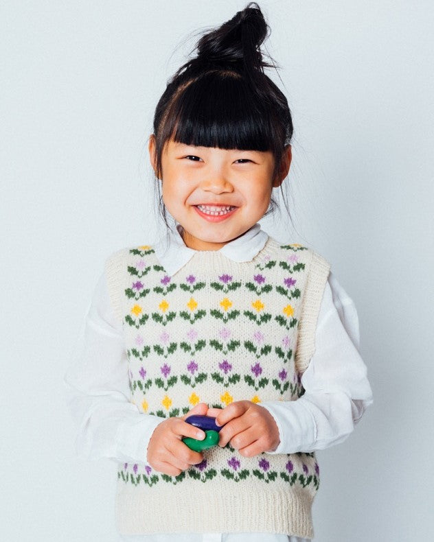 3-NB71 Blomster vest | Digital oppskrift