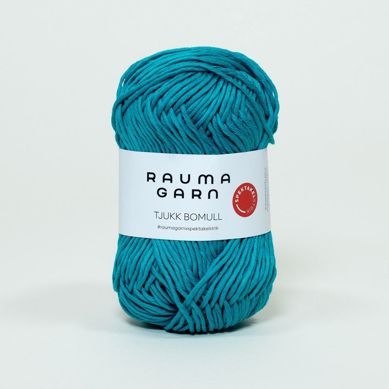 Rauma Garn Tjukk Bomull - 100% Pima Bomull - 50 g = 75 m