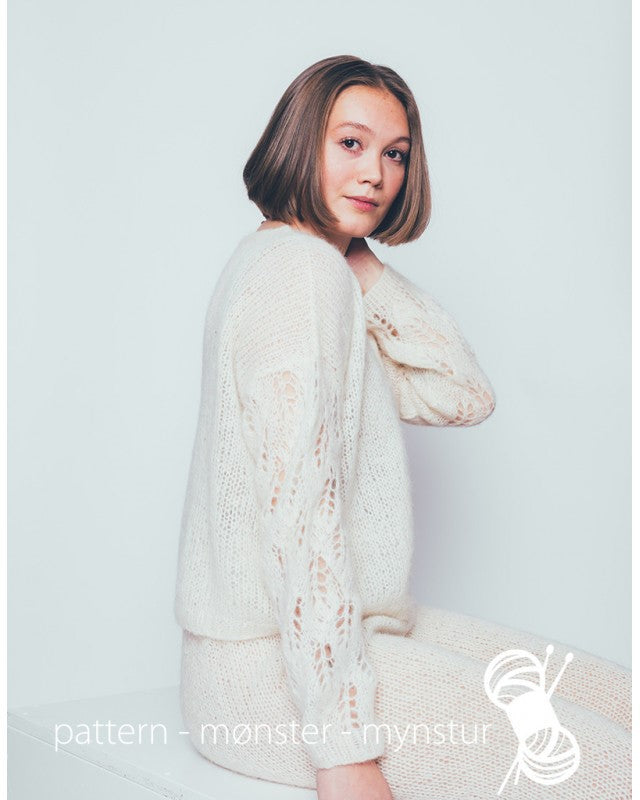 1-NB62 Cardigan med bladmønster | Digital Oppskrift