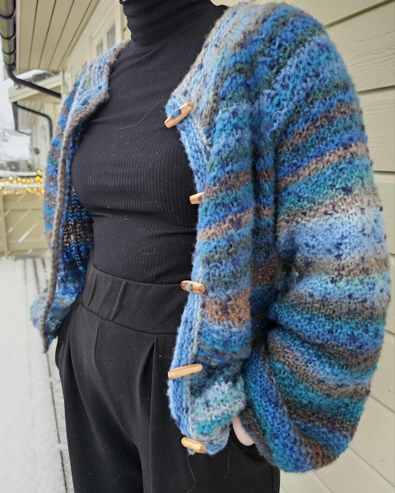 Elva jakke i cloud tweed | Ulltråd | Strikkepakke