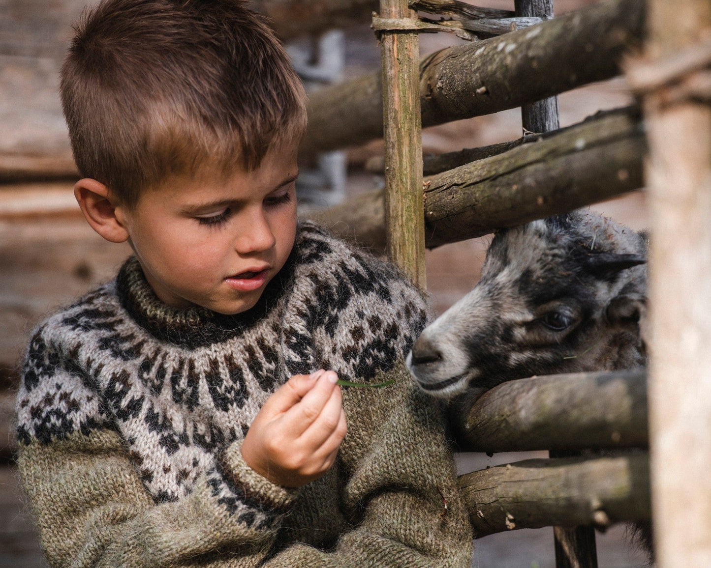 Slóðir barnegenser i lettlopi | Järbo | Strikkepakke