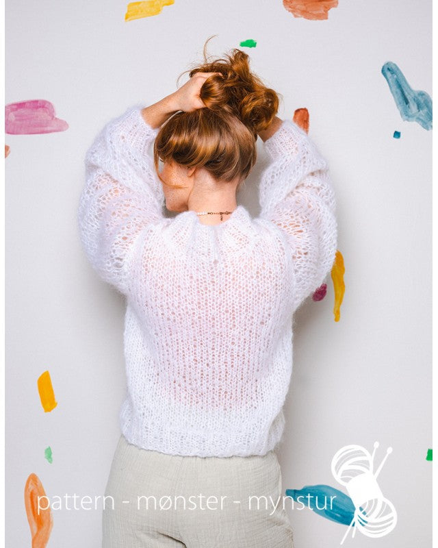 2-NB63 Genser med bladmønster | Digital Oppskrift