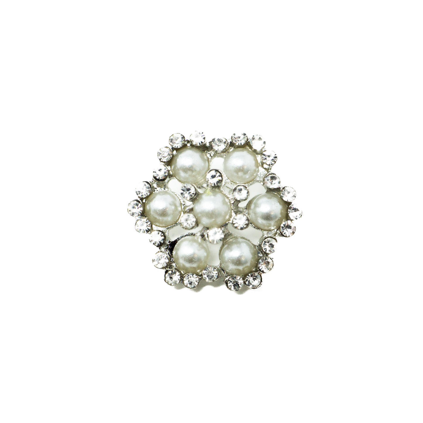 14827.8 Perle/Metall 22mm | Bling Knapp
