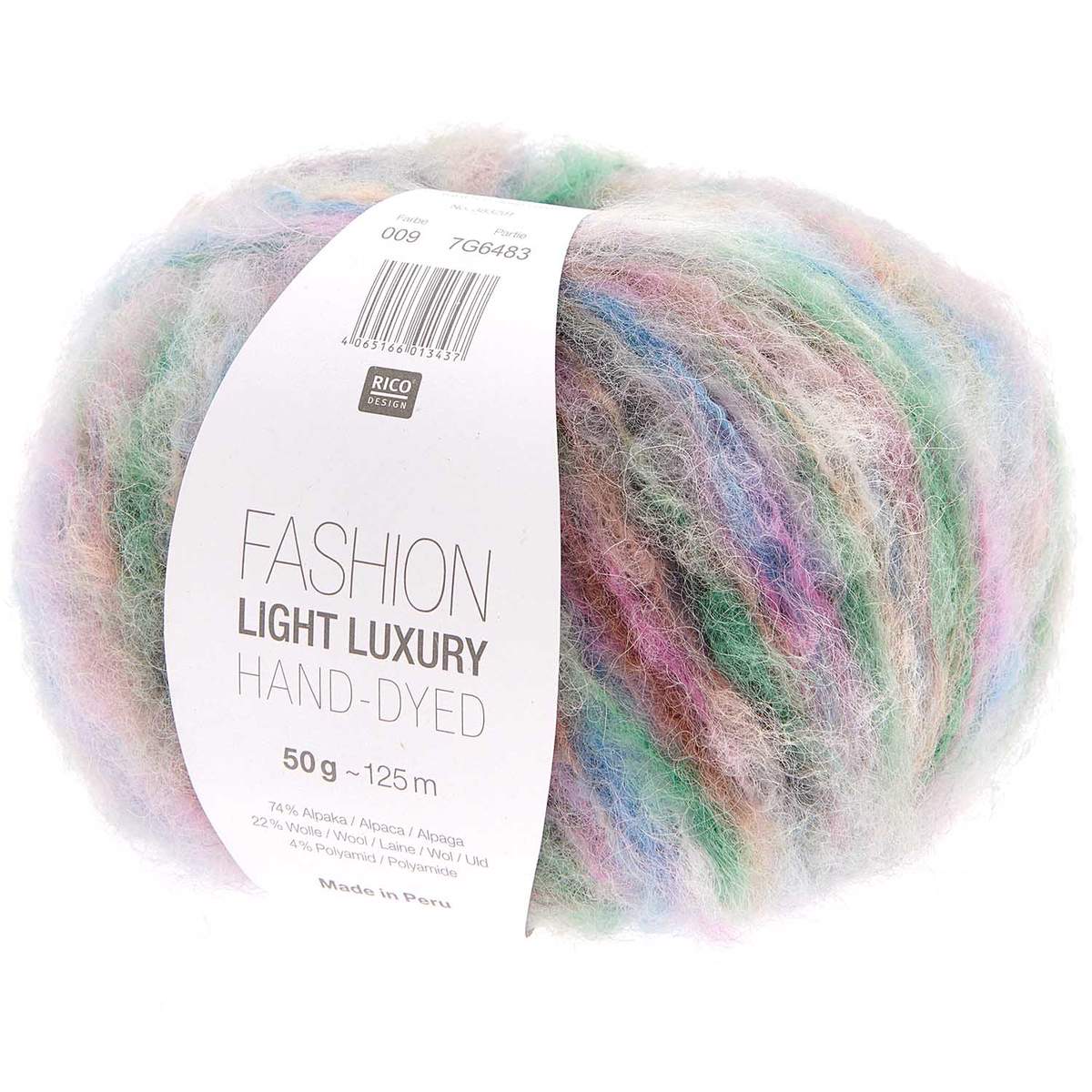 Rico Design Fashion Light Luxury Hand Dyed – 74% alpakka, 22% ull, 2% polyamid – 50 g ≈ 140 m