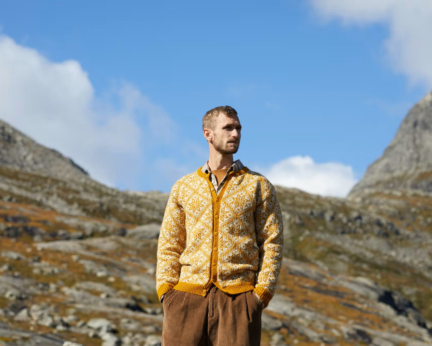 Fjelljakke til herre | Rauma | Strikkepakke