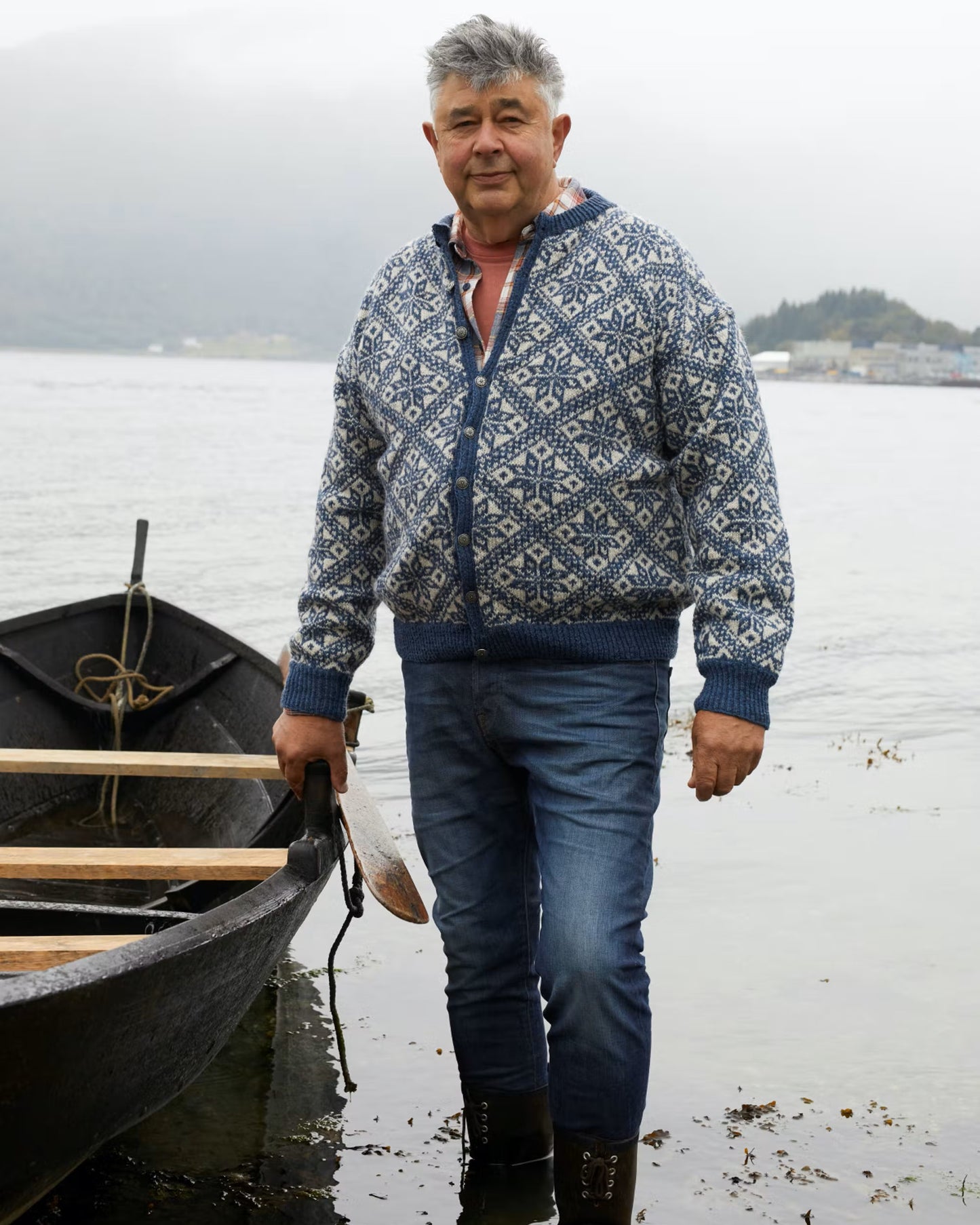 Fjelljakke til herre | Rauma | Strikkepakke
