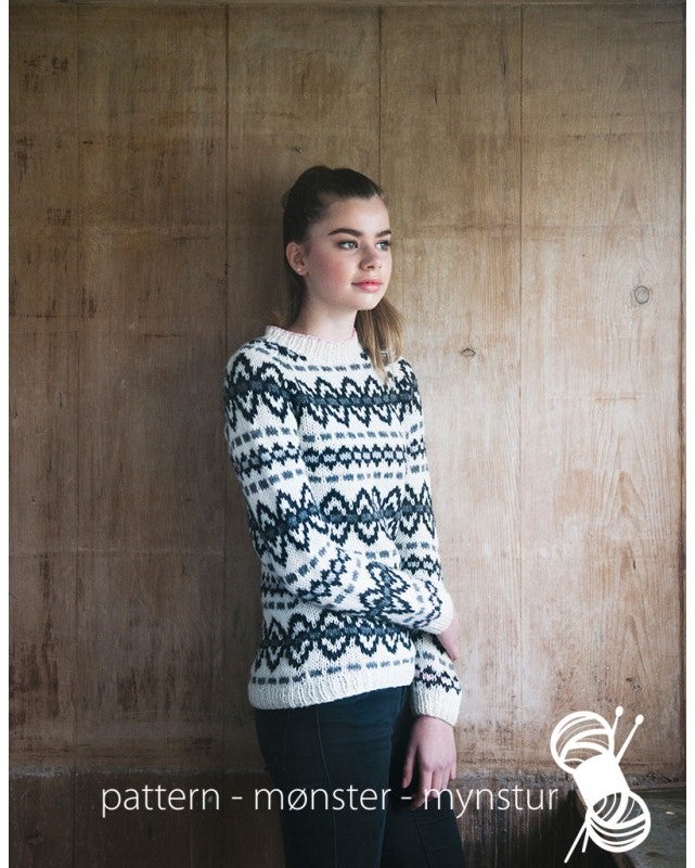 Damegenser med mønster | Navia | Strikkepakke