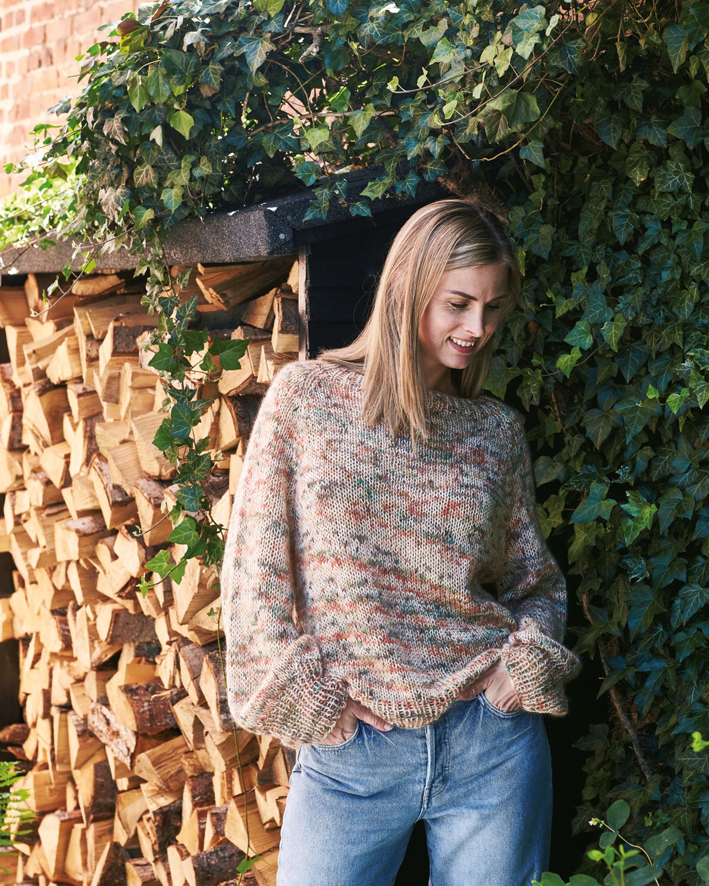 Selma raglanbluse m/angel | by Permin | Strikkepakke