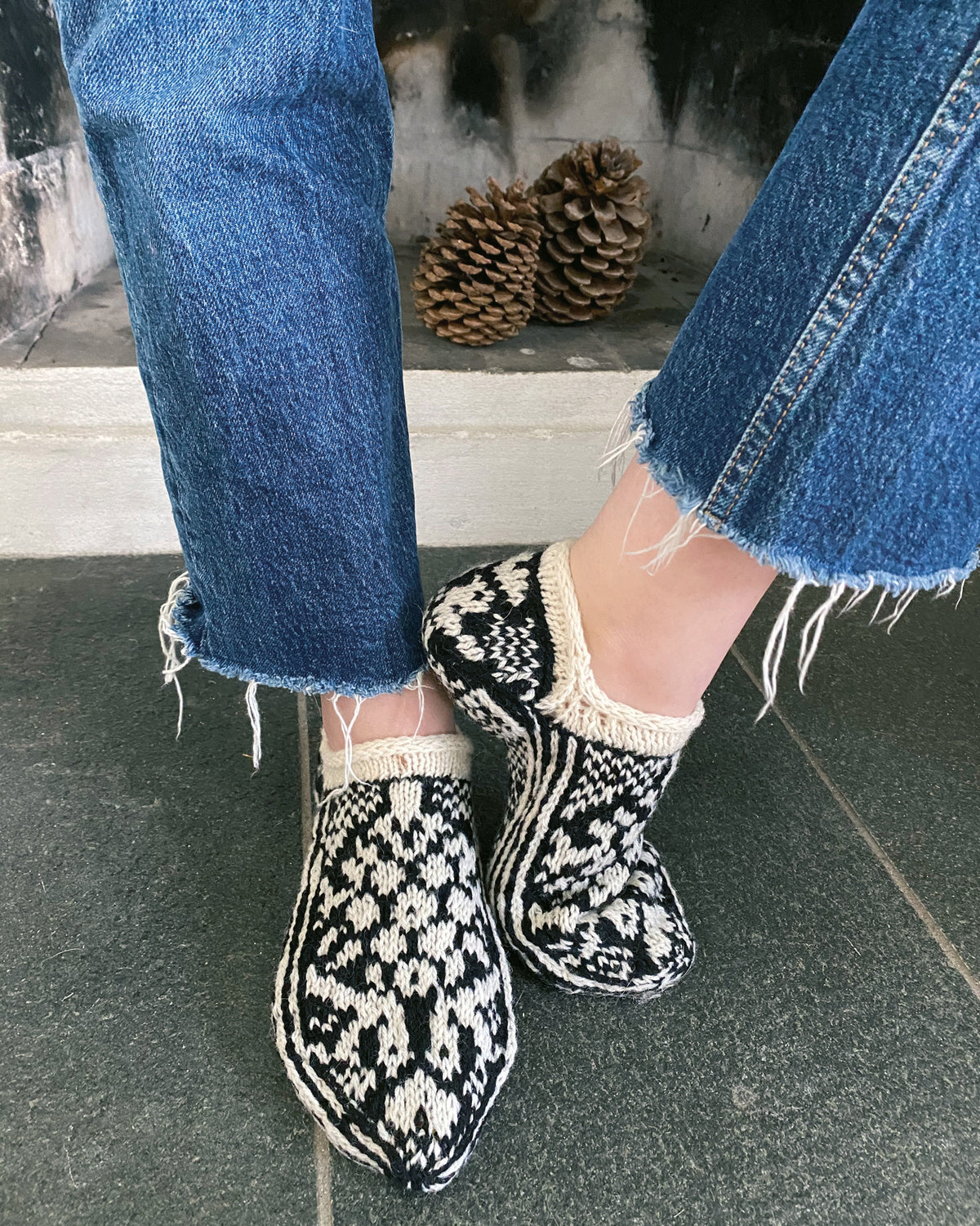 Tøfler m/turtelduer | Permin | Strikkepakke