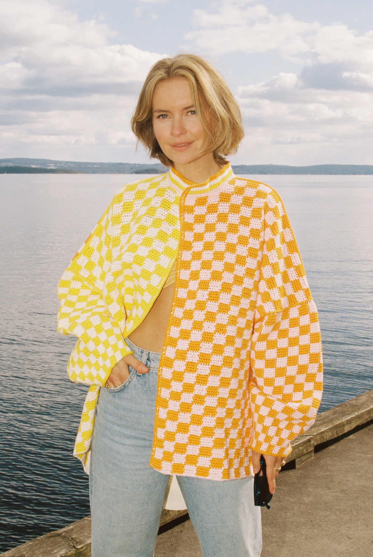 Papaya | Strikket og heklet jakke | Frisk