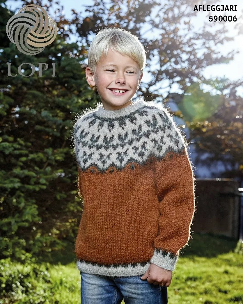 Afleggjari - islandsk barnegenser Plötulopi | Ístex | Strikkepakke