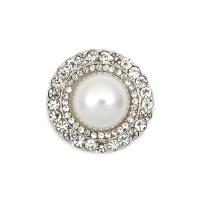 KN464 Metall/perle 21mm | Bling Knapp