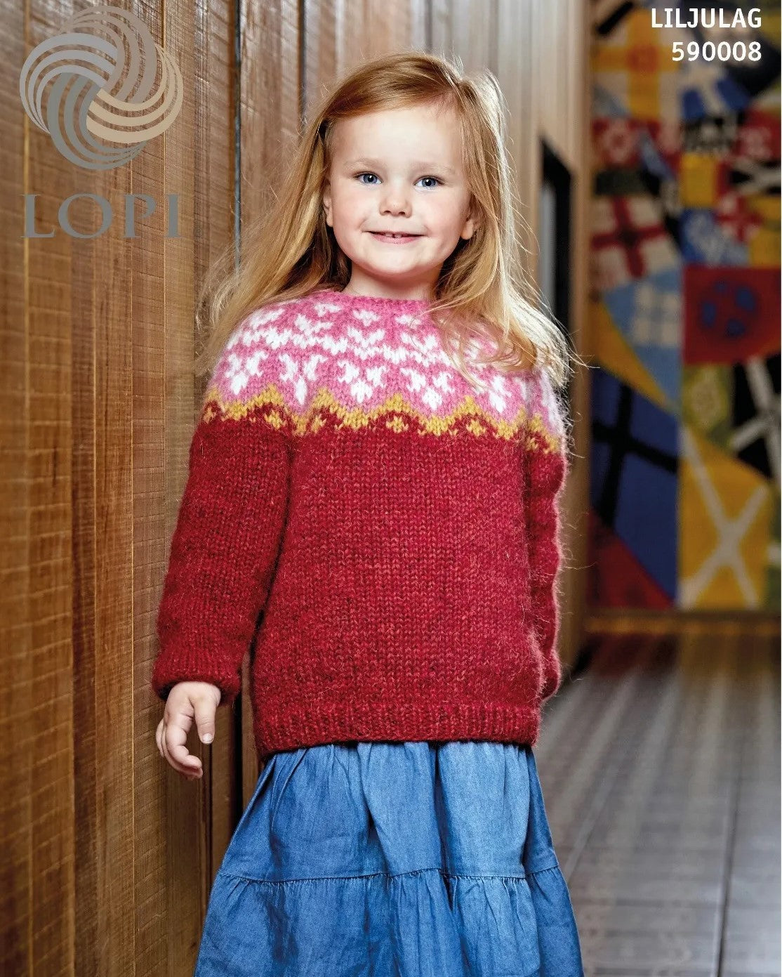 Liljulag - islandsk barnegenser Plötulopi | Ístex | Strikkepakke