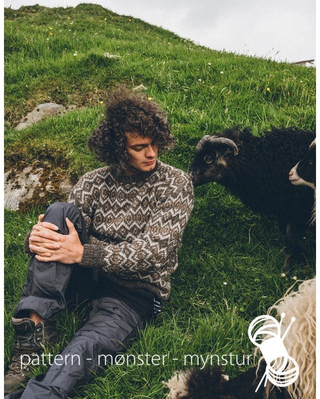 Mønstret færøysk herregenser | Navia | Strikkepakke