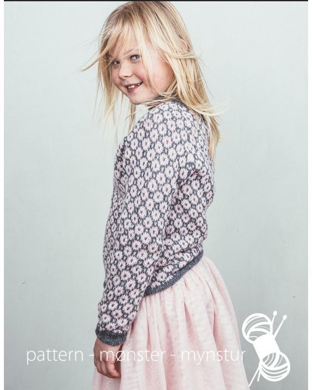 Mønstret trøje til piger | Navia | Strikkepakke
