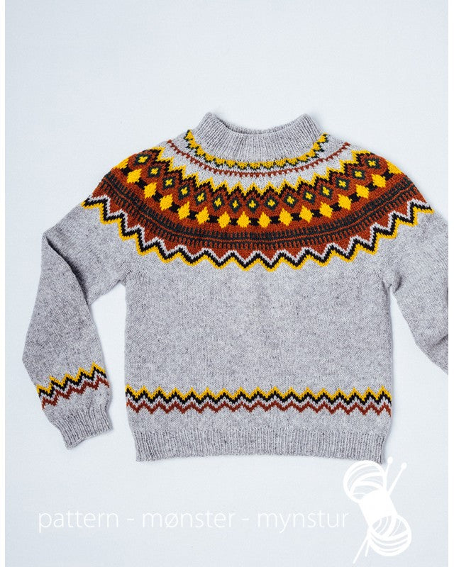 1-NB58 Trøje med rundt mønster | Digital Oppskrift