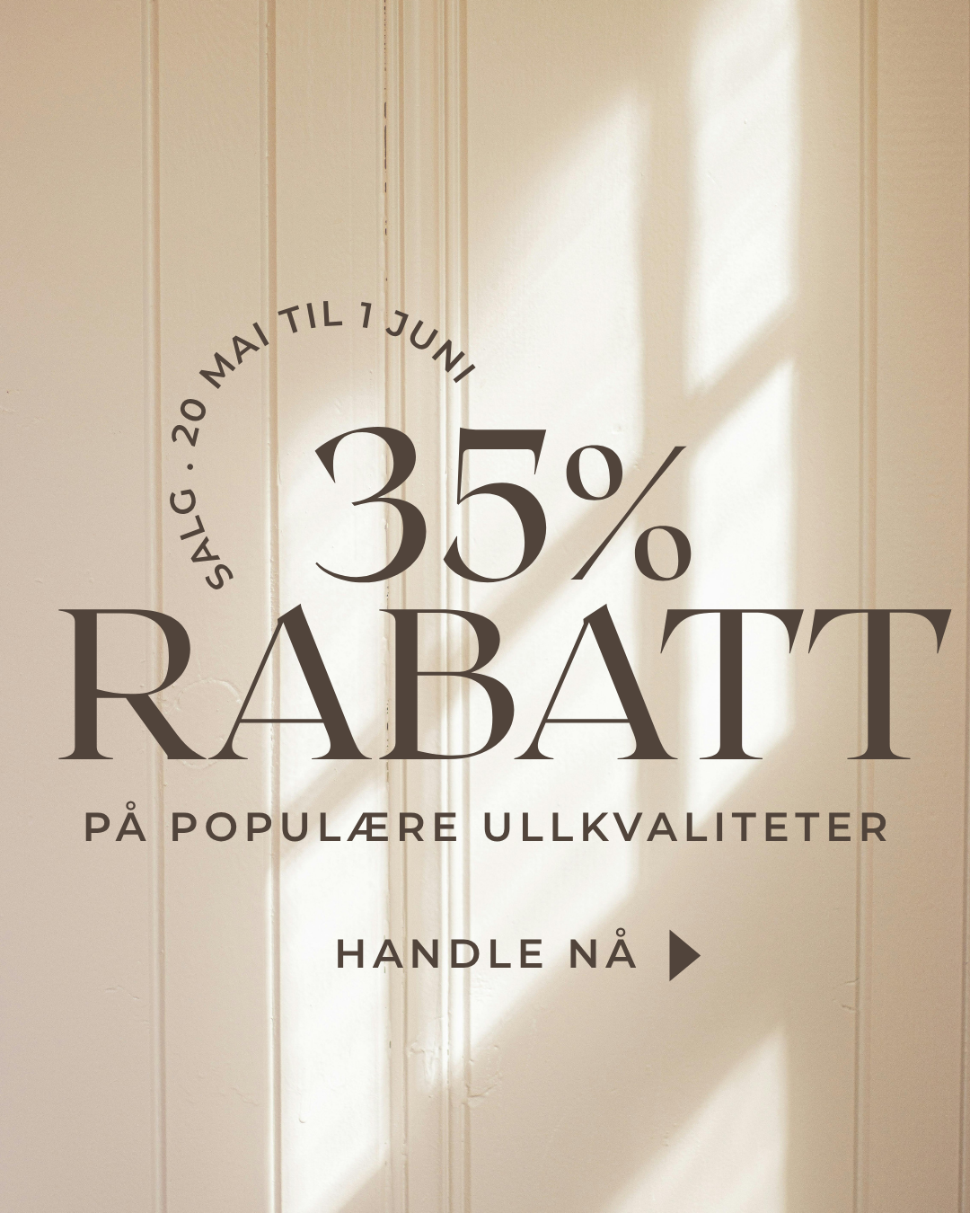 Salg - 20 mai til 1 juni