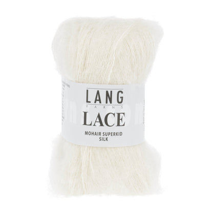 Lang Yarns Lace – 58 % superkid‑mohair / 42 % silke – 25 g nøste