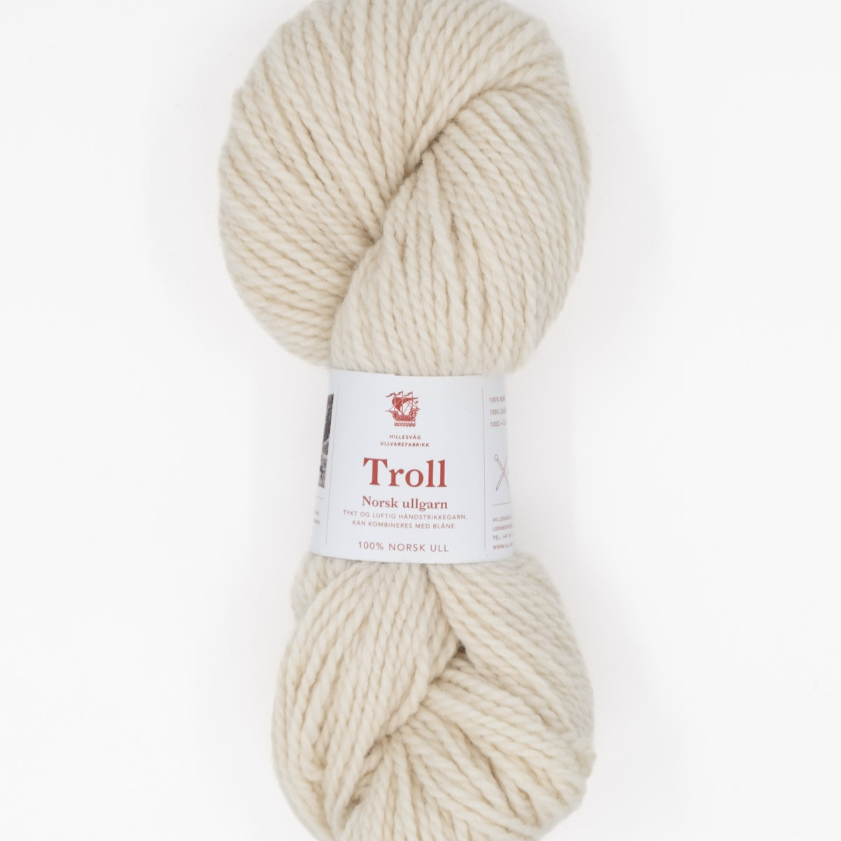 Hillesvåg Troll – 100 % norsk ull – 100 g ≈ 114 m