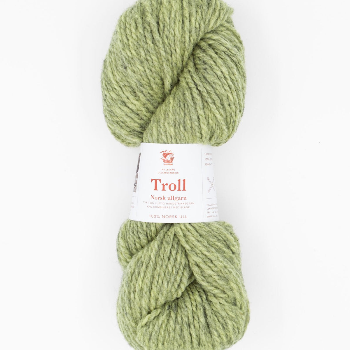 Hillesvåg Troll – 100 % norsk ull – 100 g ≈ 114 m