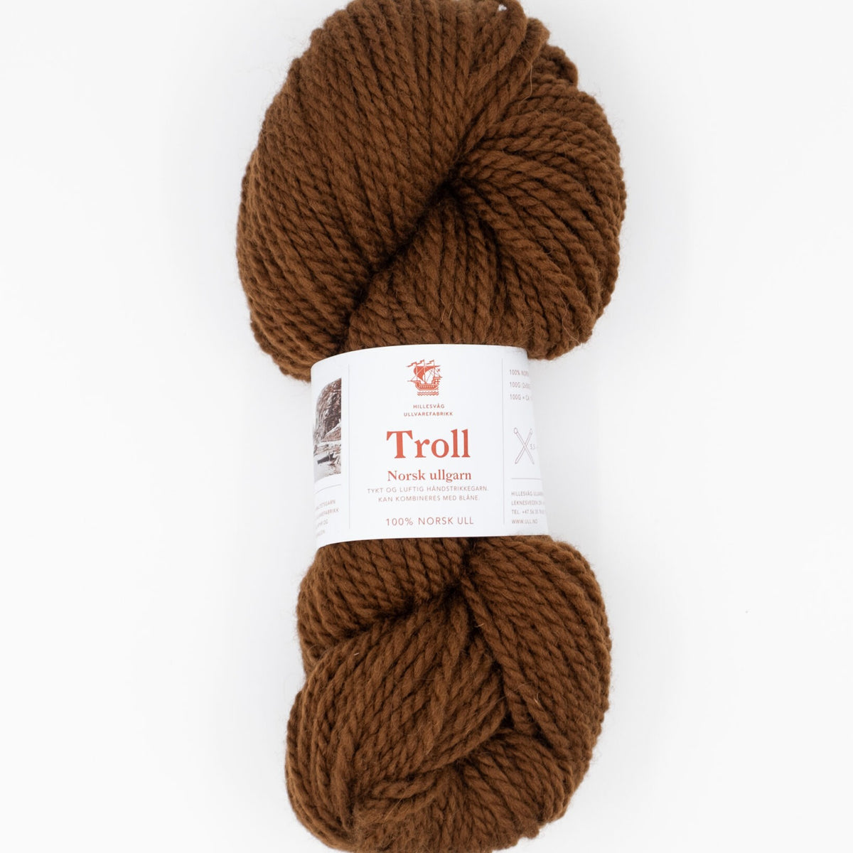 Hillesvåg Troll – 100 % norsk ull – 100 g ≈ 114 m