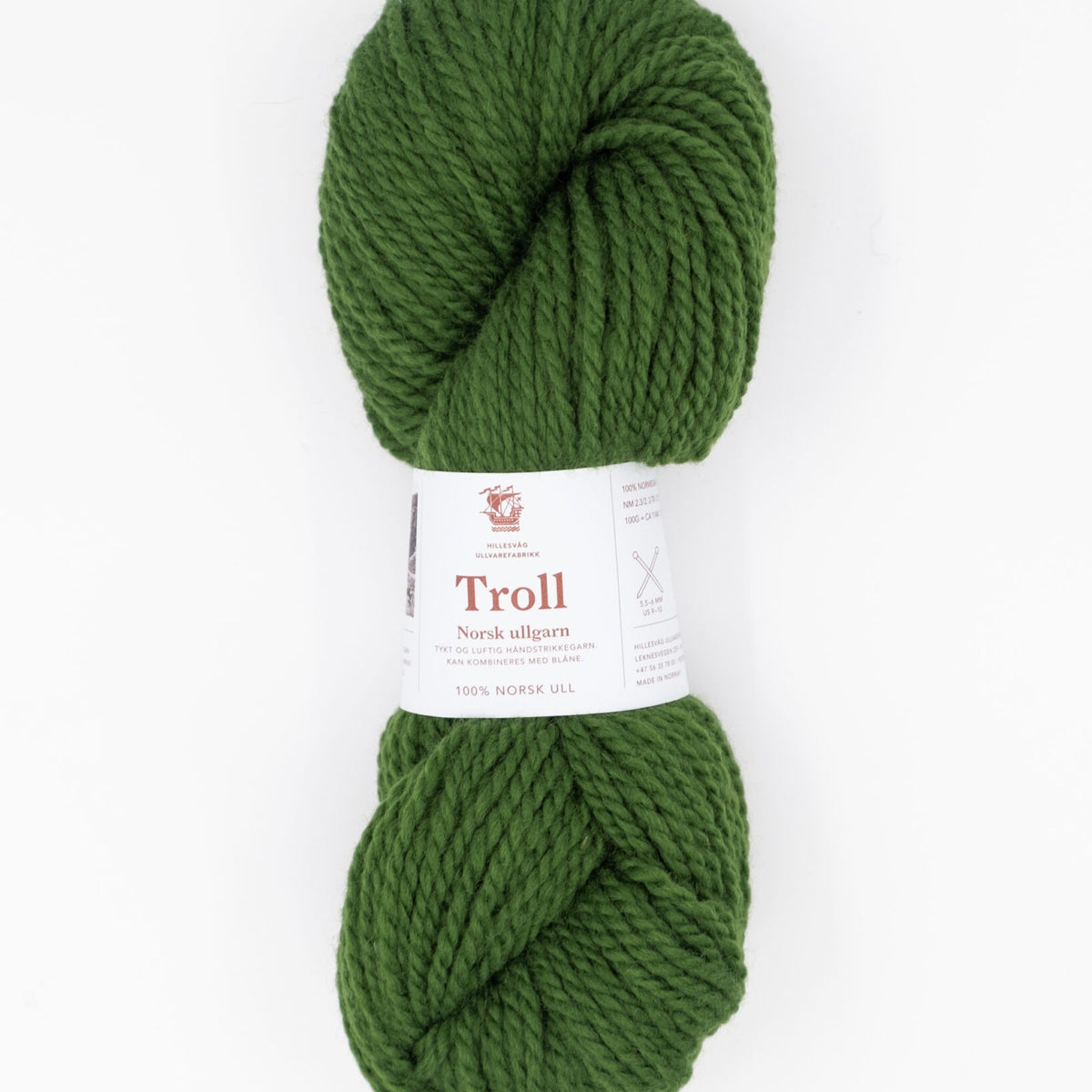 Hillesvåg Troll – 100 % norsk ull – 100 g ≈ 114 m