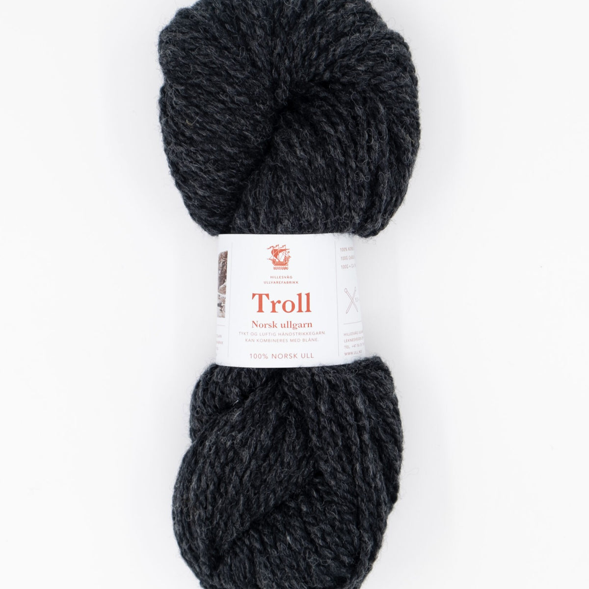 Hillesvåg Troll – 100 % norsk ull – 100 g ≈ 114 m