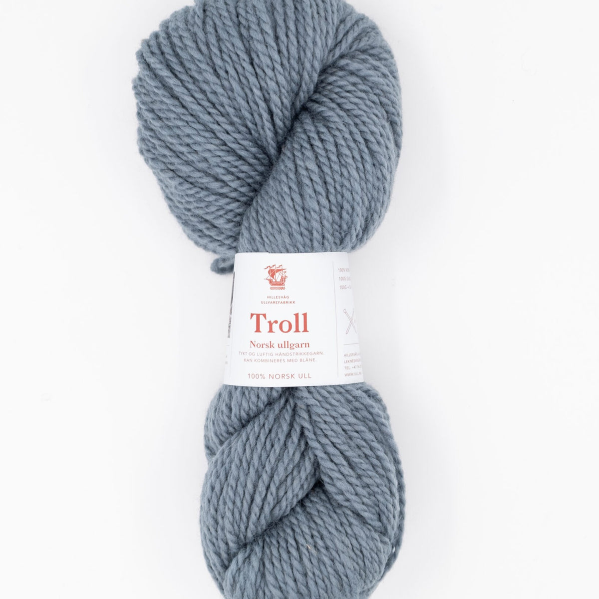 Hillesvåg Troll – 100 % norsk ull – 100 g ≈ 114 m