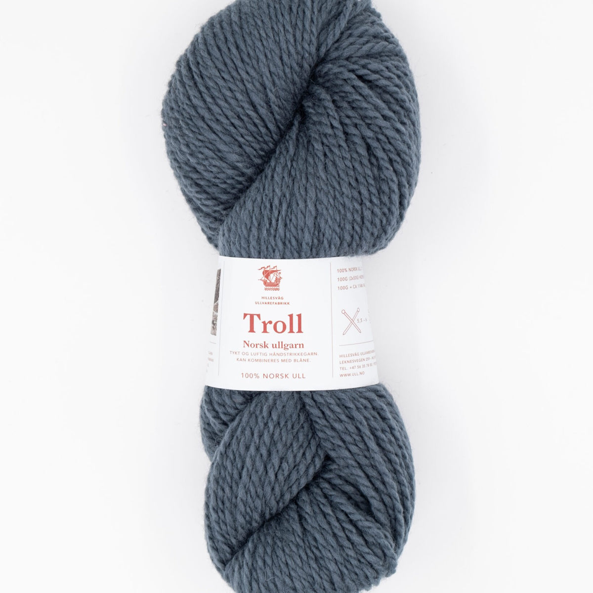 Hillesvåg Troll – 100 % norsk ull – 100 g ≈ 114 m