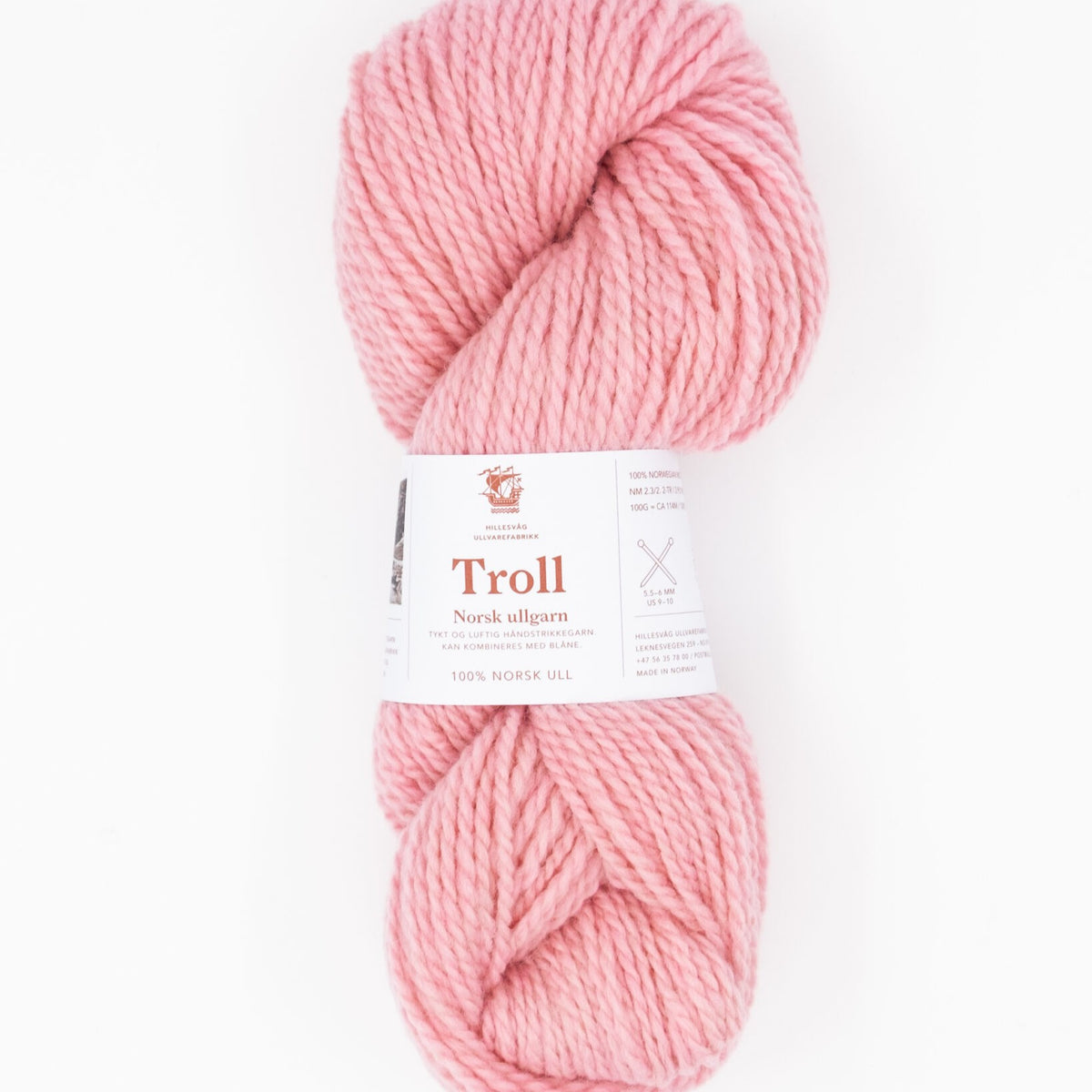 Hillesvåg Troll – 100 % norsk ull – 100 g ≈ 114 m