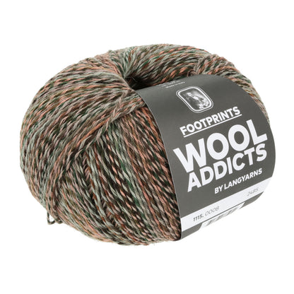 Lang Yarns Footprints – 45 % bomull / 42 % ren ny ull (superwash) / 13 % polyamid – 100 g/≈400 m