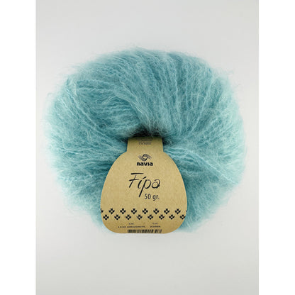 Navia Fípa – 73 % mohair / 22 % ull / 5 % nylon – 50 g/≈90 m – utgående garn