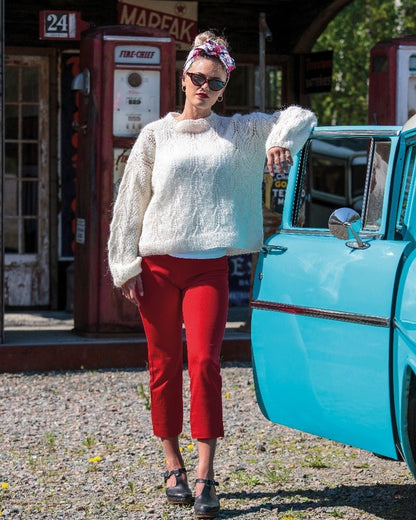 Oversize damegenser i Plötulopi | Gratis PDF mønster
