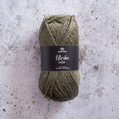 Svarta Fåret Ulrika natur - 100% naturlig ullgarn - 50g nøste